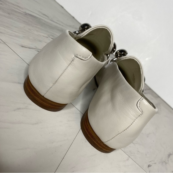 Marc Fisher Elenda White Leather Loafer 6 1/2 M - Picture 4 of 14